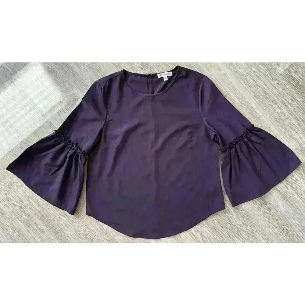 Roommates | Women’s Lightweight Polyester Bell Sleeve Blouse | Small